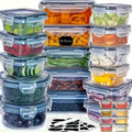 48-Piece Food Storage Container Set – Stackable, Microwave Safe, BPA Free